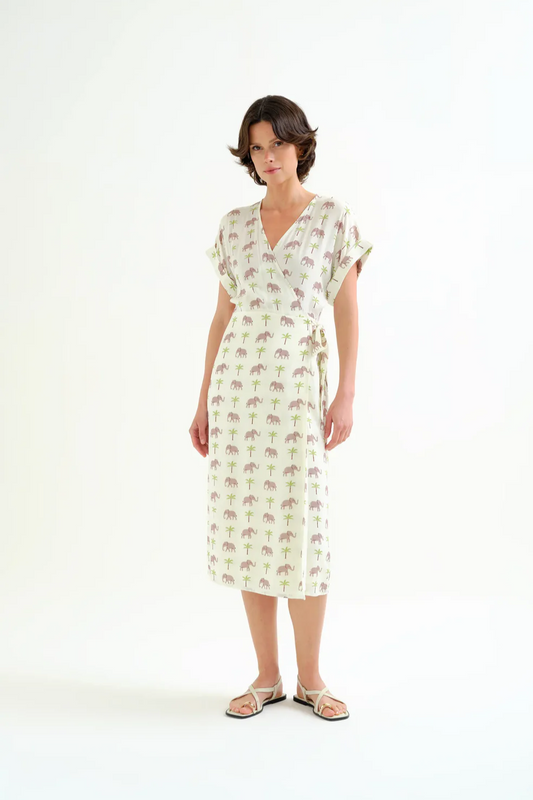 Elephant Wrap Dress