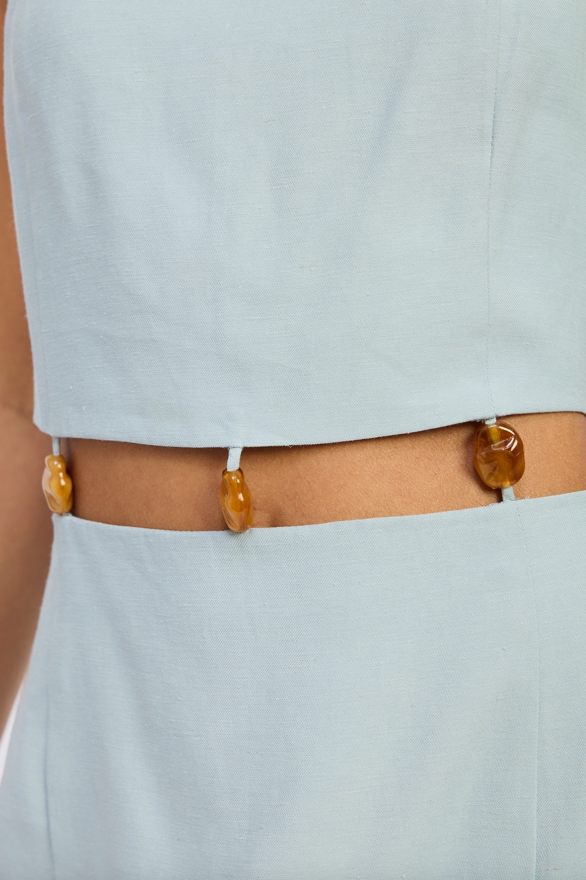Cut Out Bead Minidress