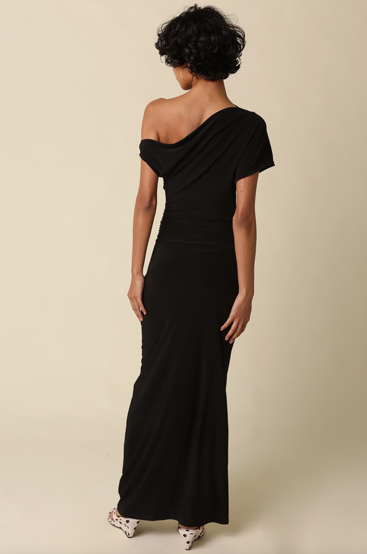 Noir One Shoulder Maxi
