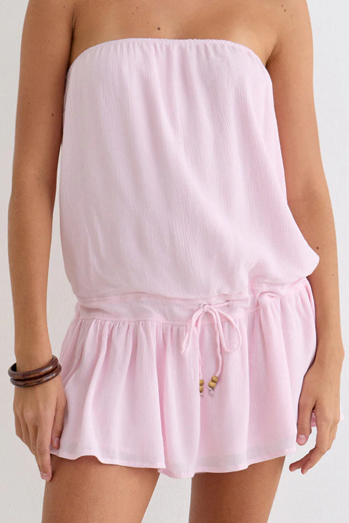 Moka Crinkle Minidress