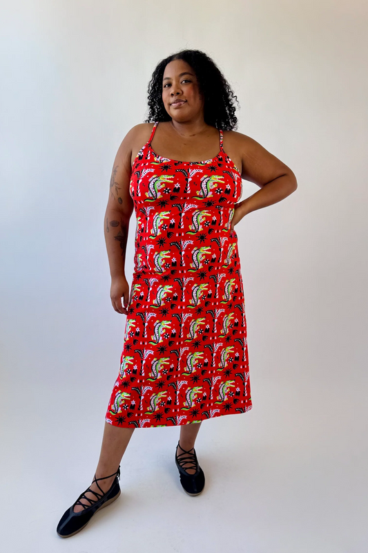 Spaghetti Slip Crocodilo Dress