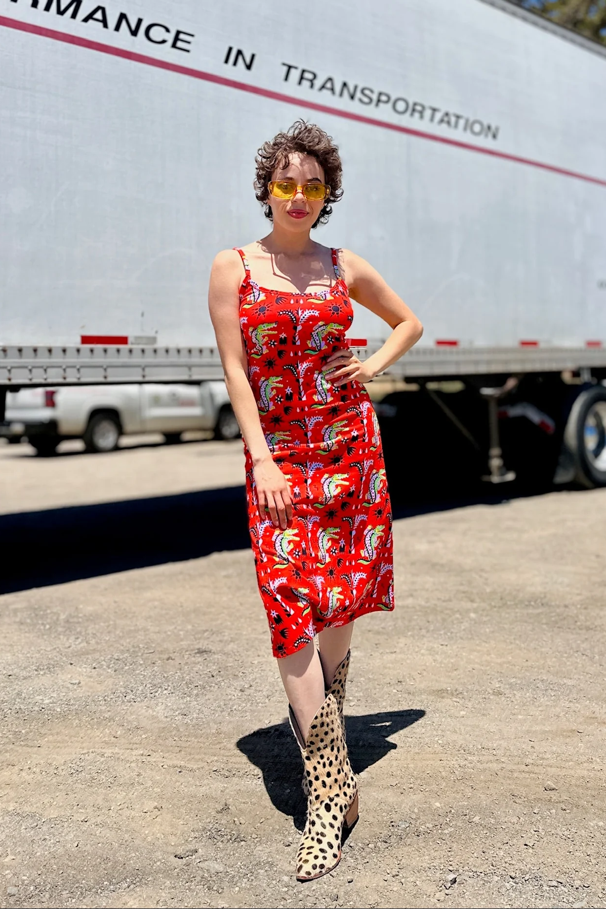 Spaghetti Slip Crocodilo Dress