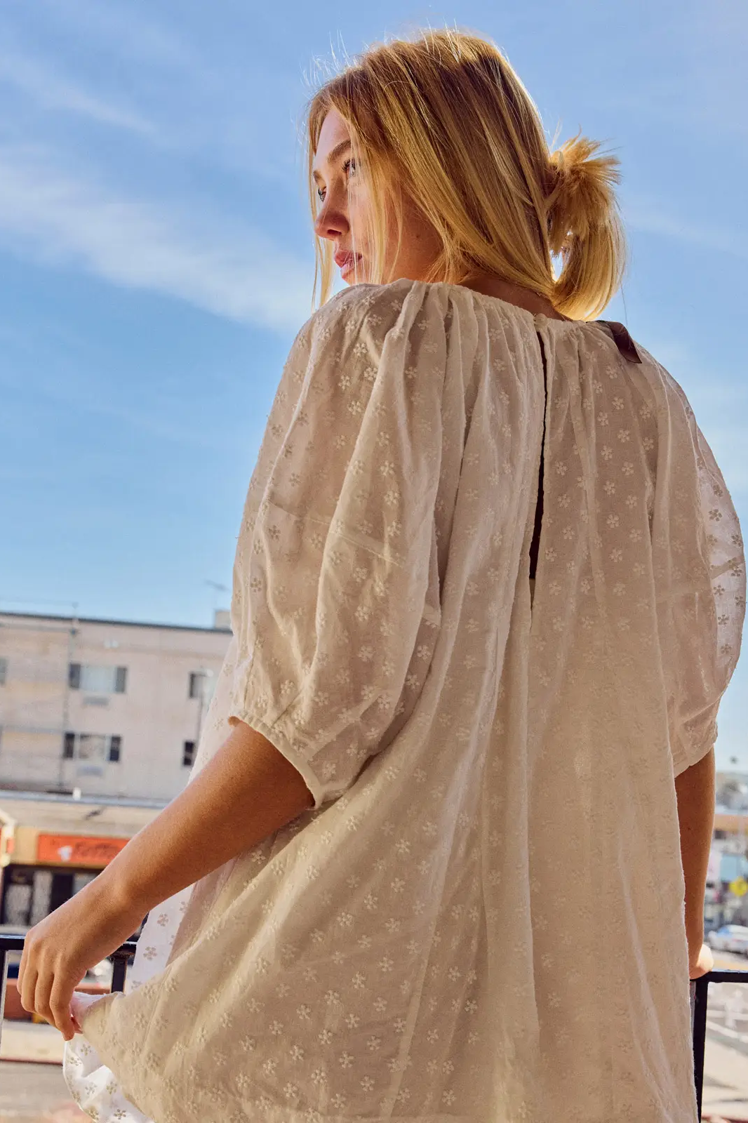 Embroidered Lace Romper