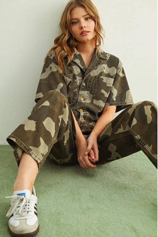 Camo Utility Jumpsuit