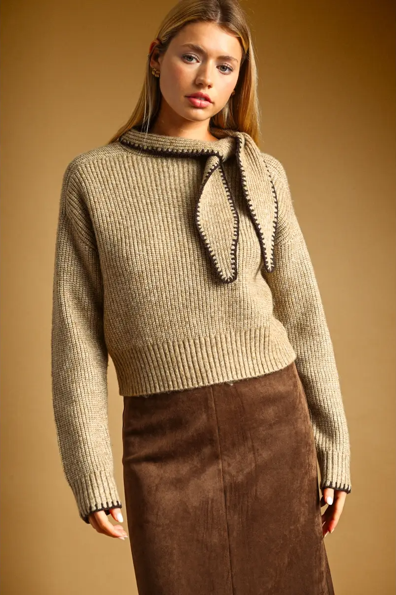 Neck Tied Sweater