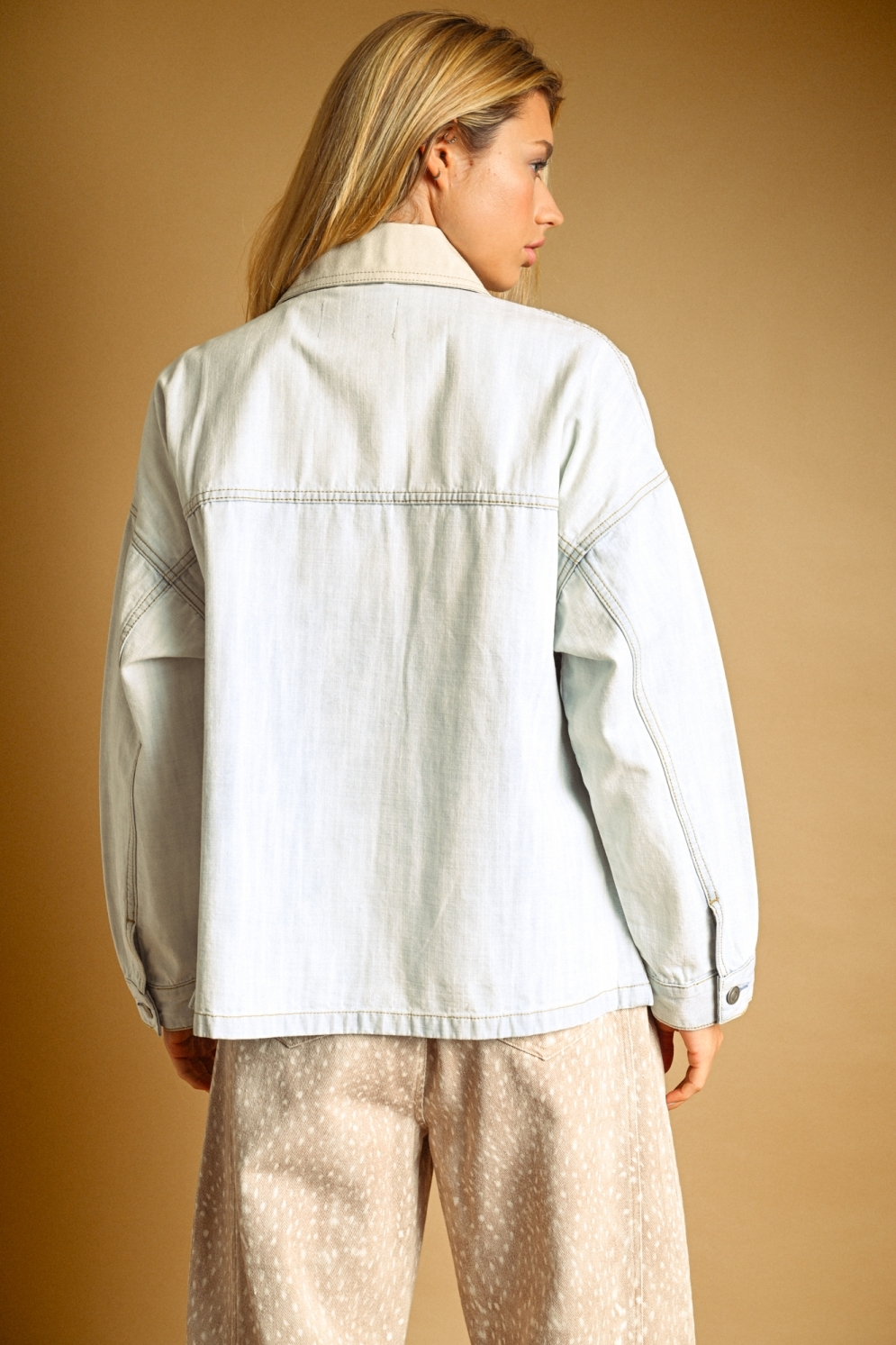 Washed Denim Barn Jacket