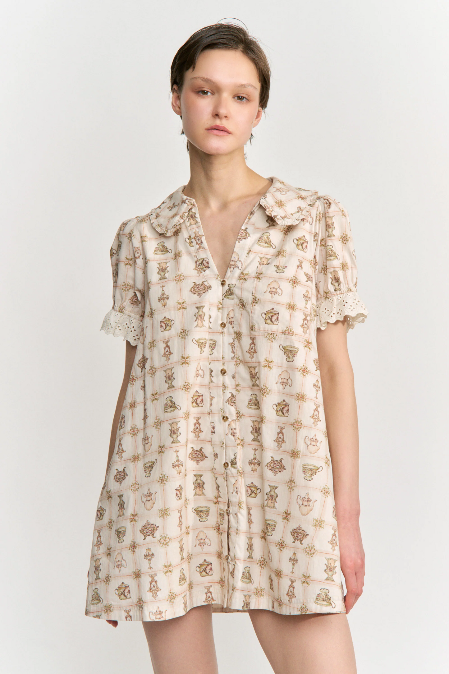 Teapot Lace Minidress