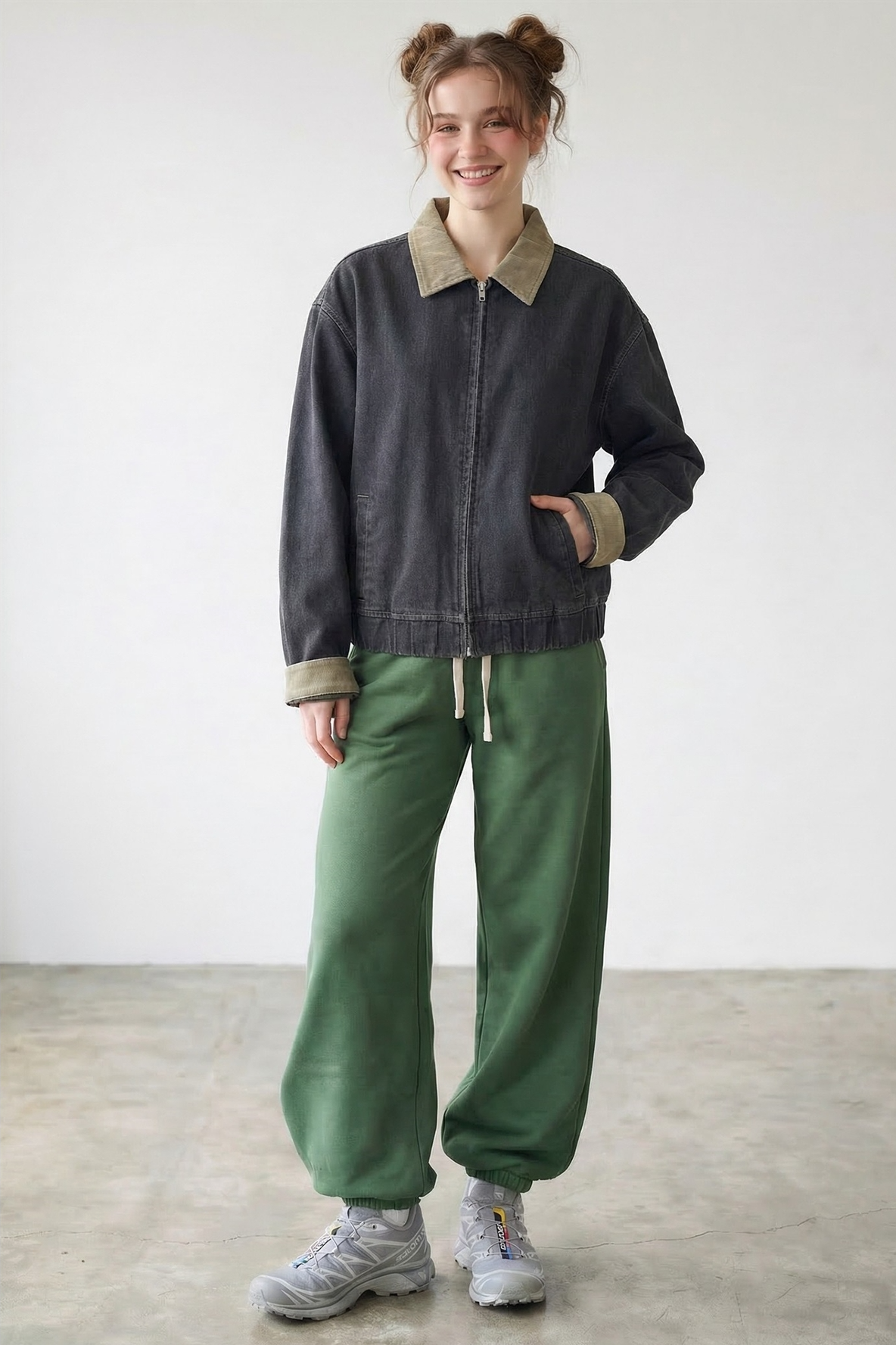 Contrast Collar Bomber Jacket