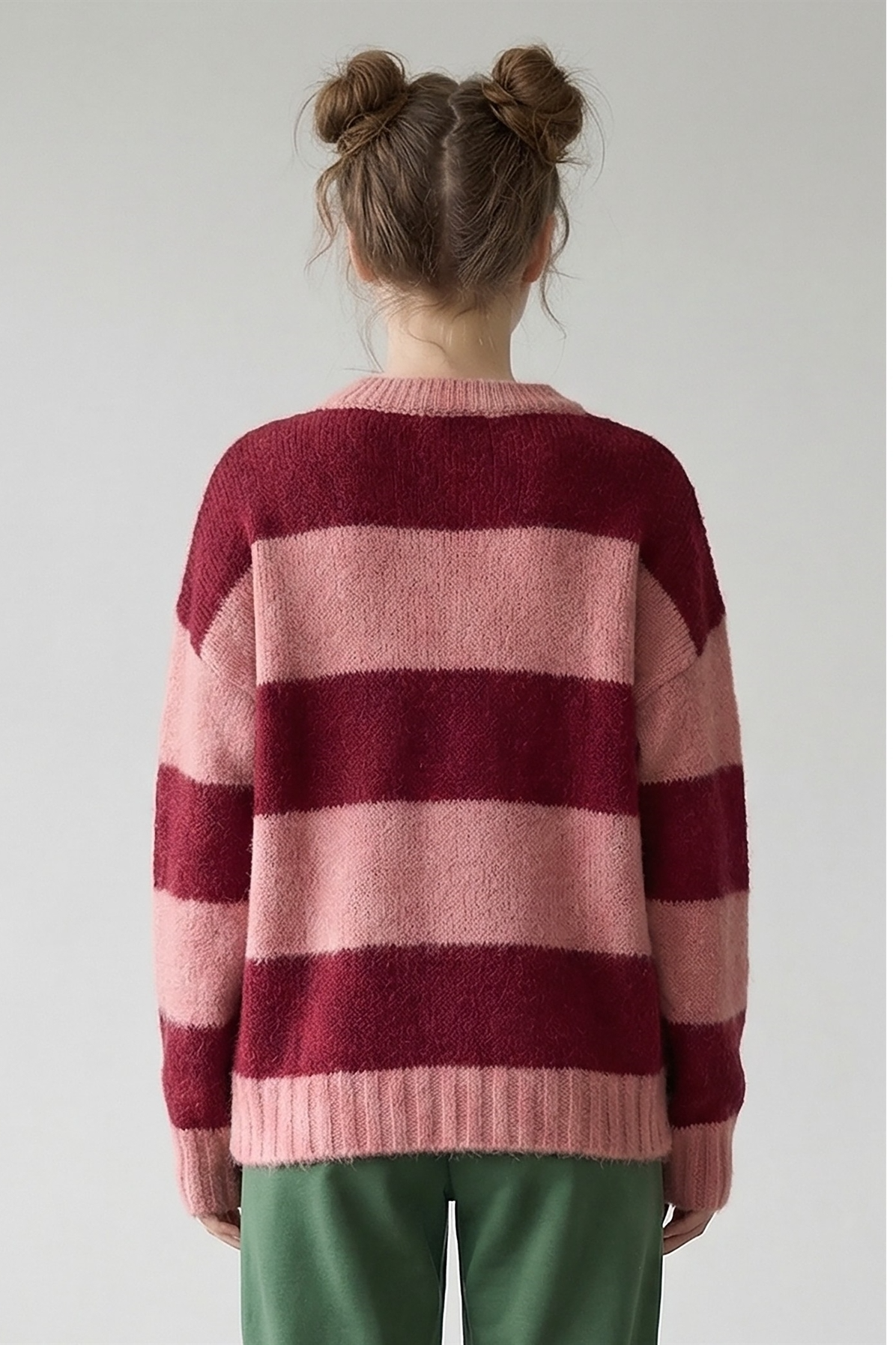 Pink Red Stripe Sweater
