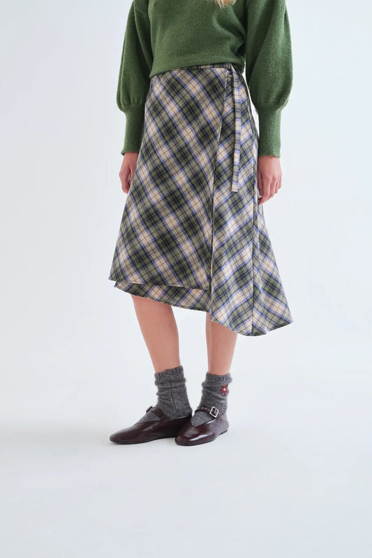 Cotton Plaid Skirt