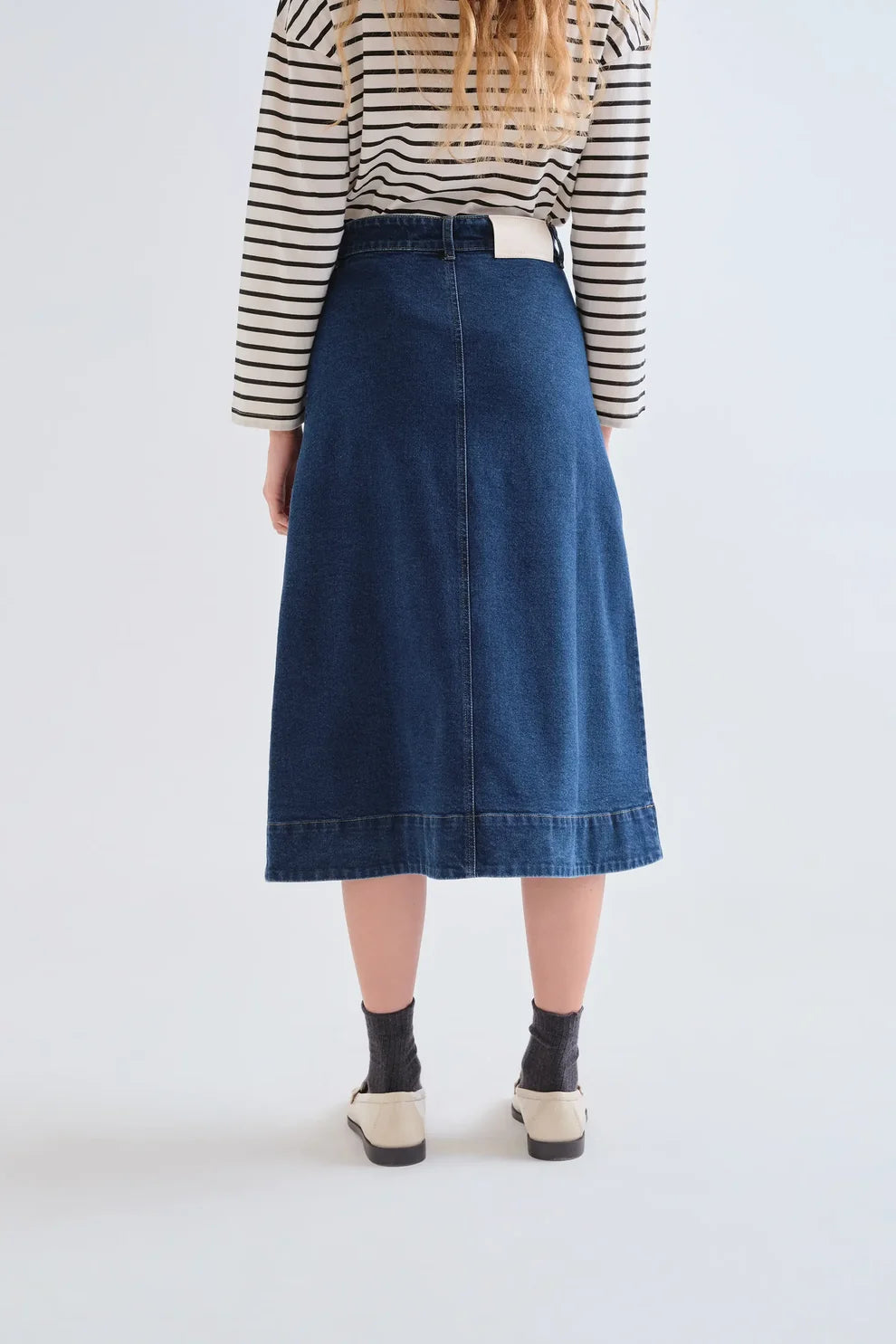 Denim Embroidered Skirt