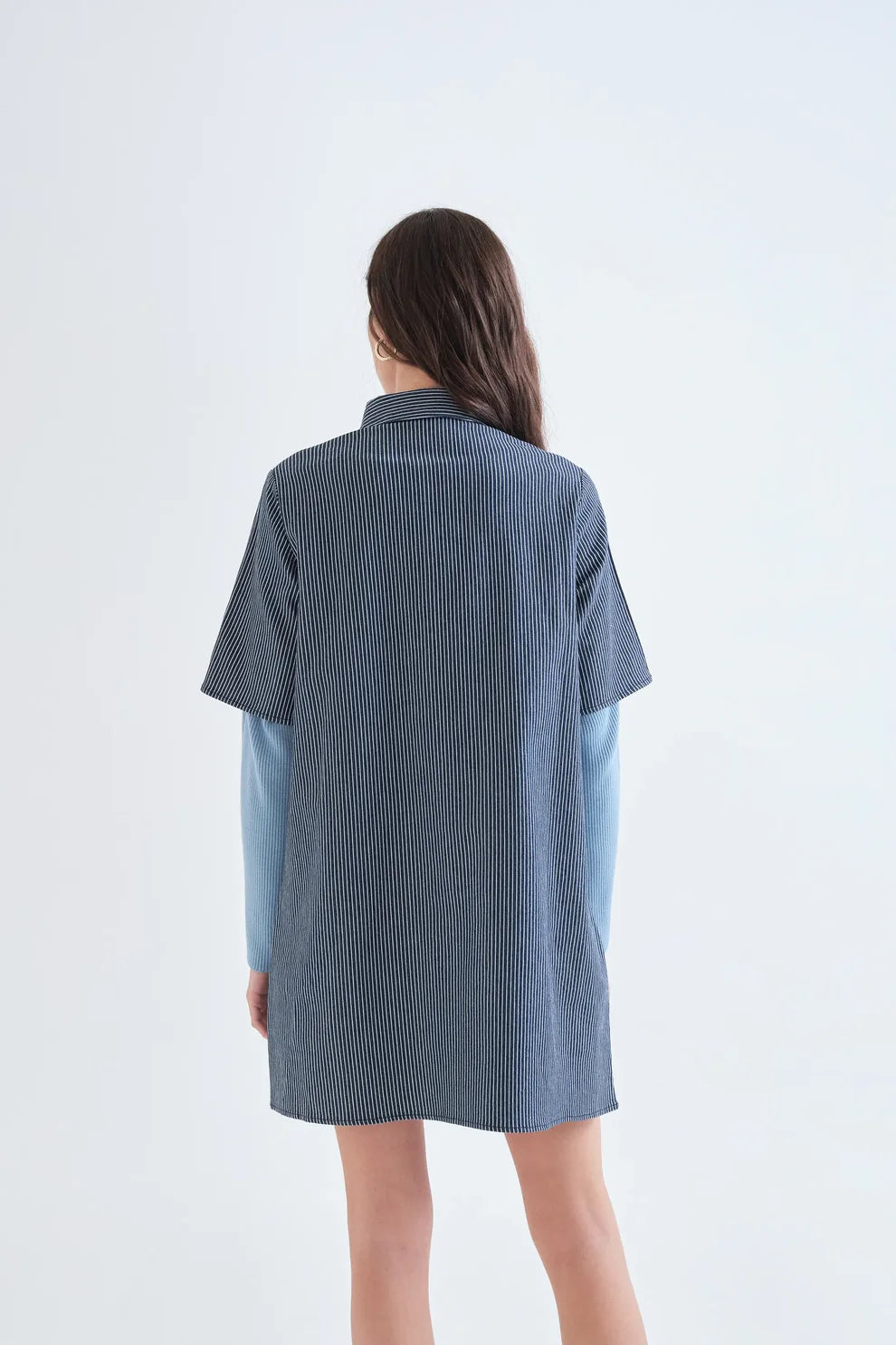 Heart Button Denim Mini Dress