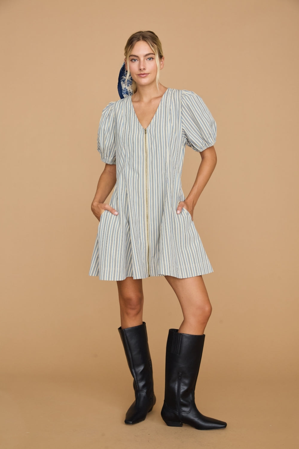 Zip Front Minidress