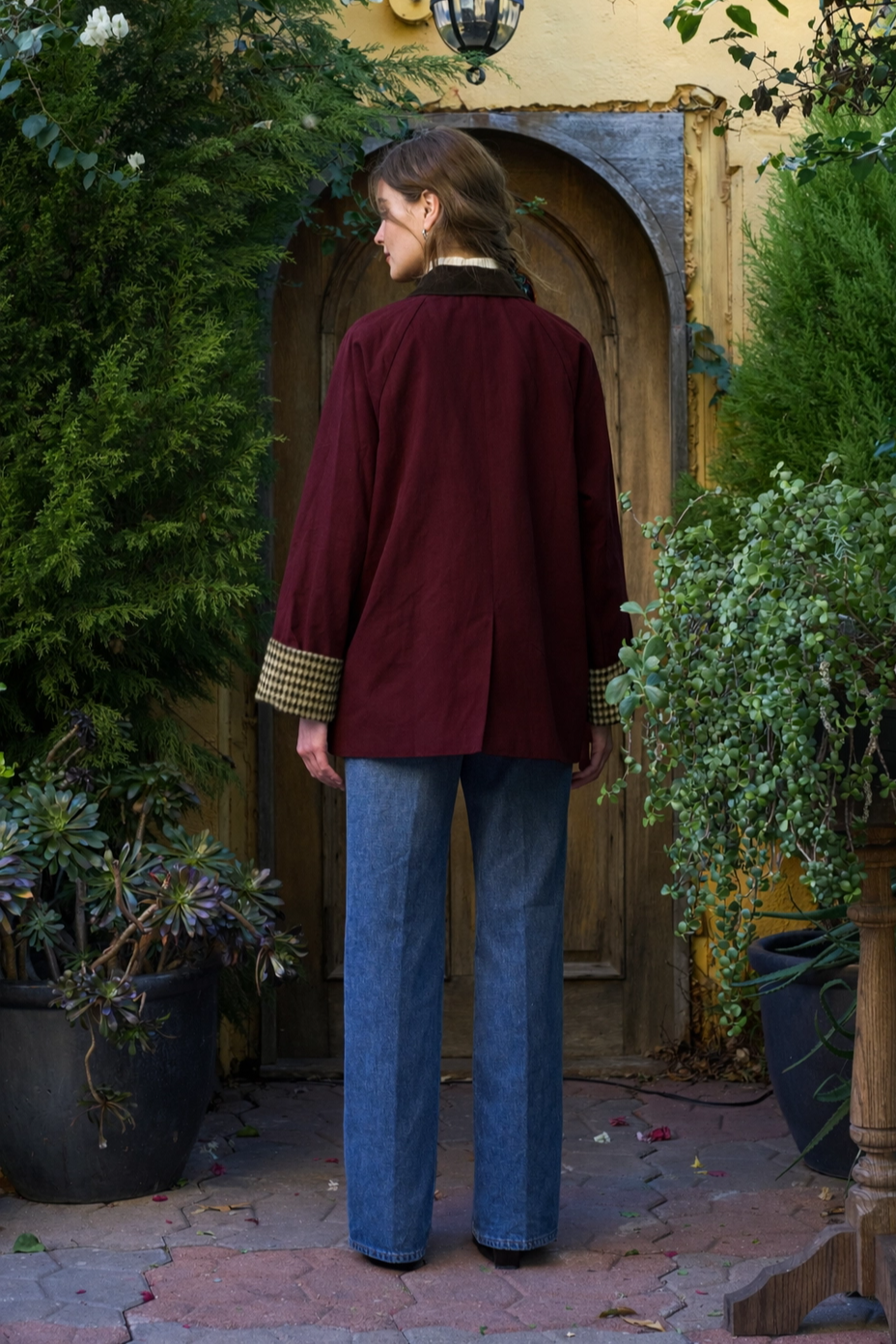 Contrast Collar Barn Jacket