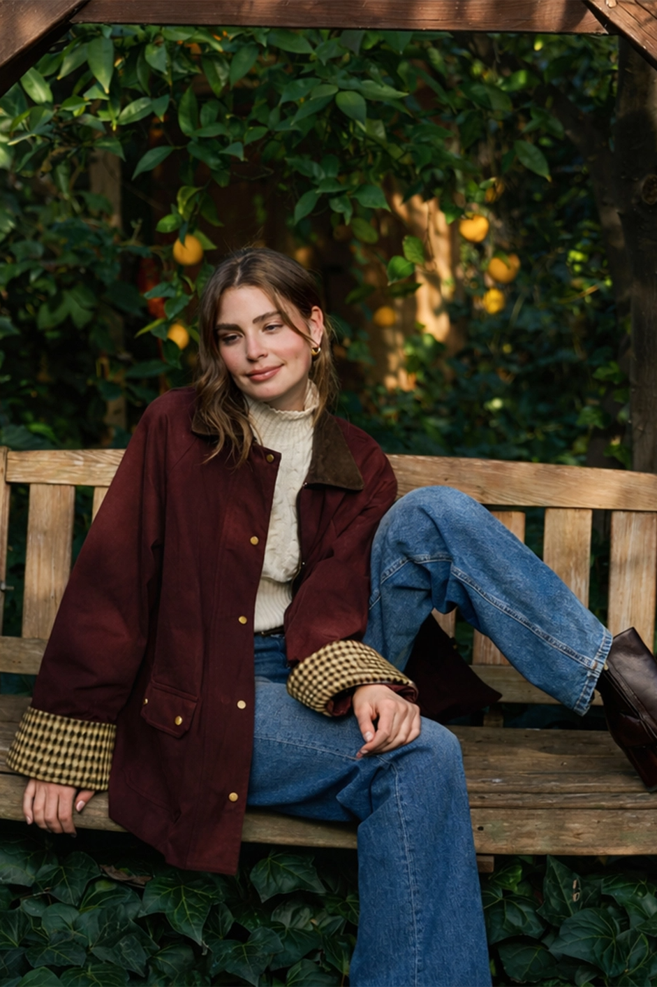Contrast Collar Barn Jacket