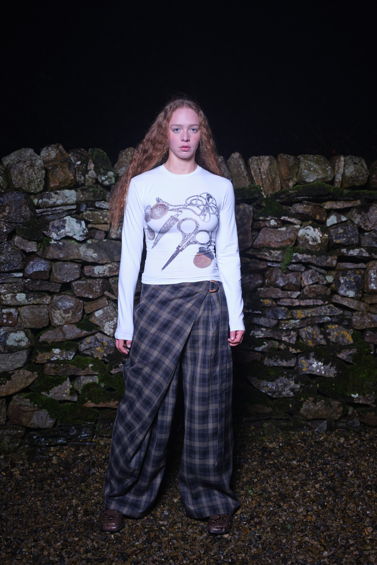 Elena Plaid Trousers