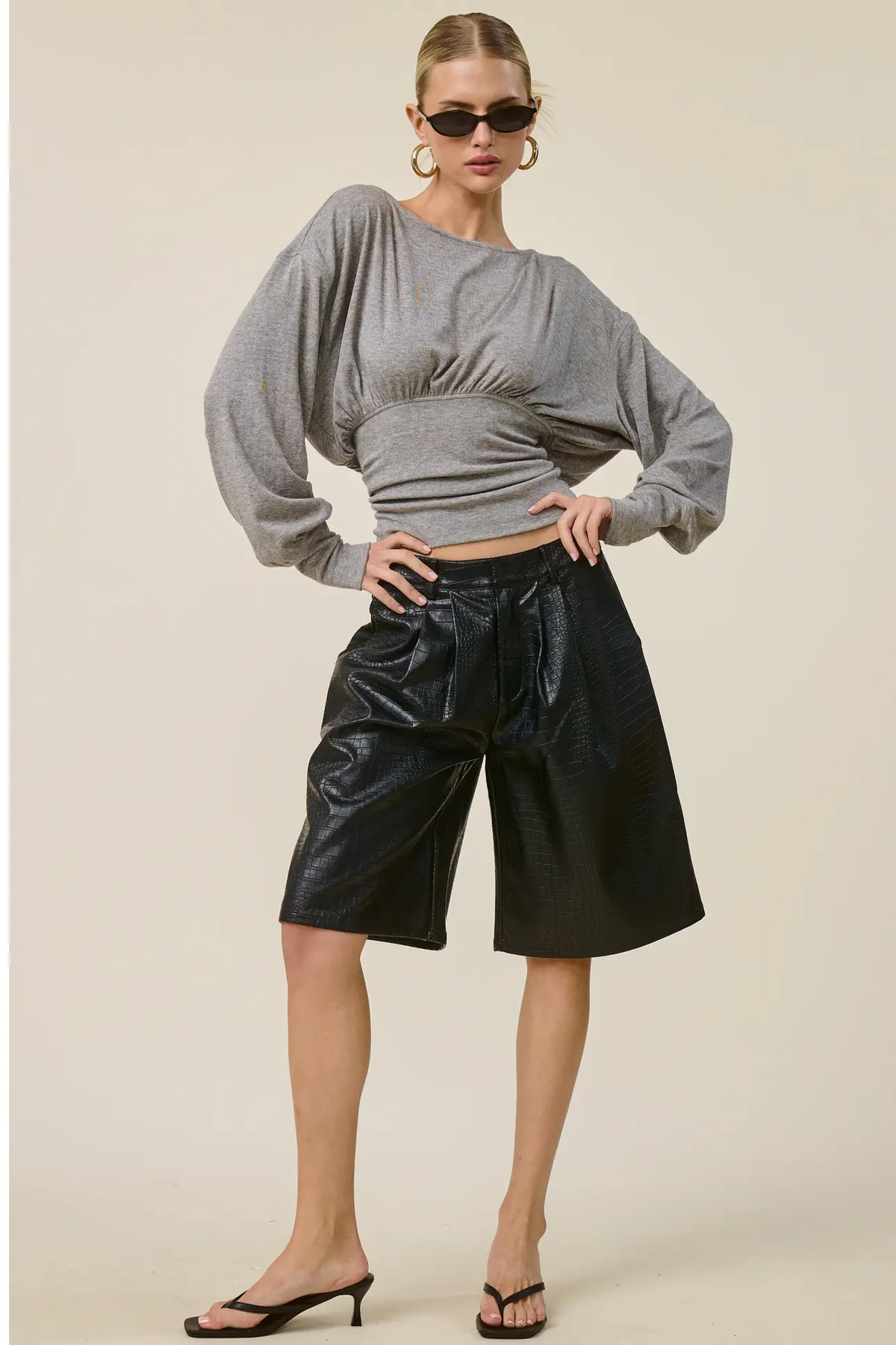 Reversible Open Back Cowl Top