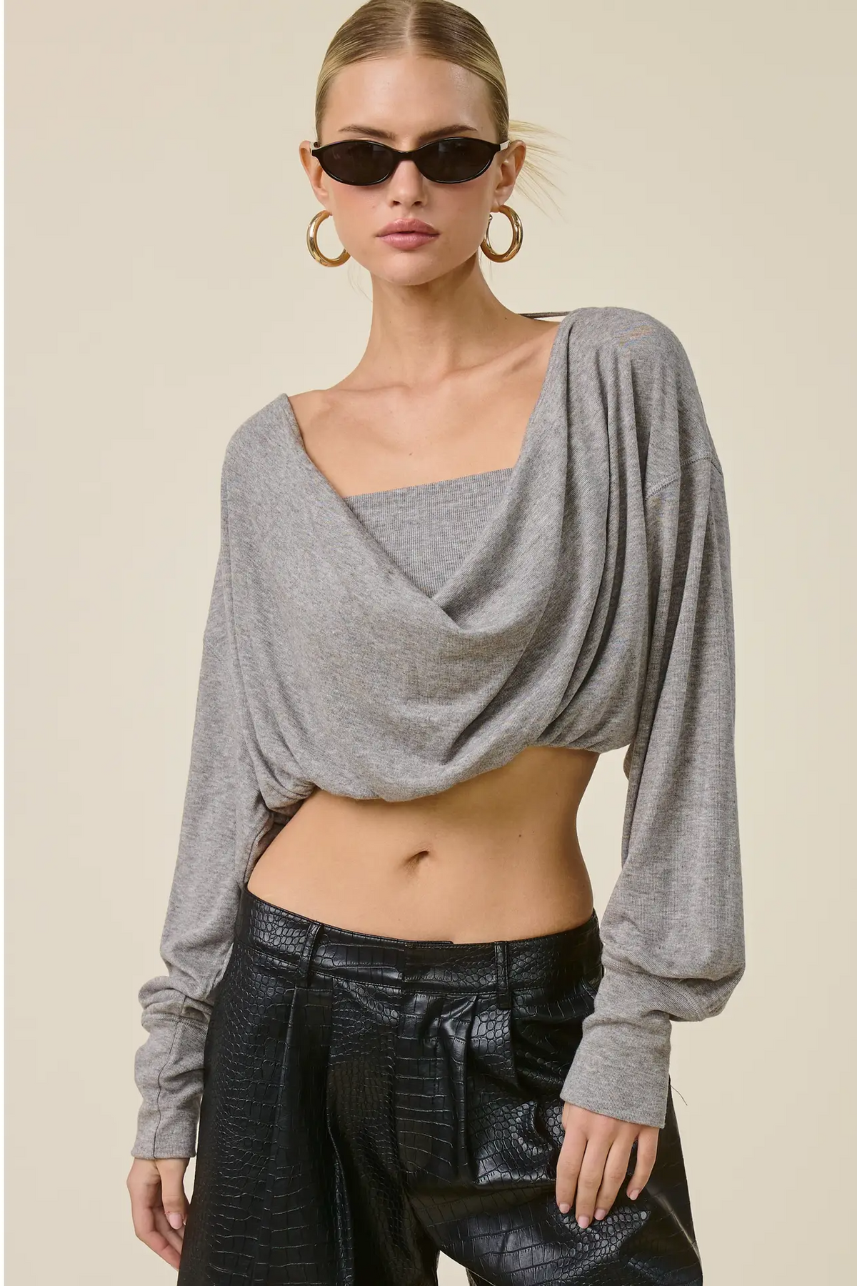 Reversible Open Back Cowl Top