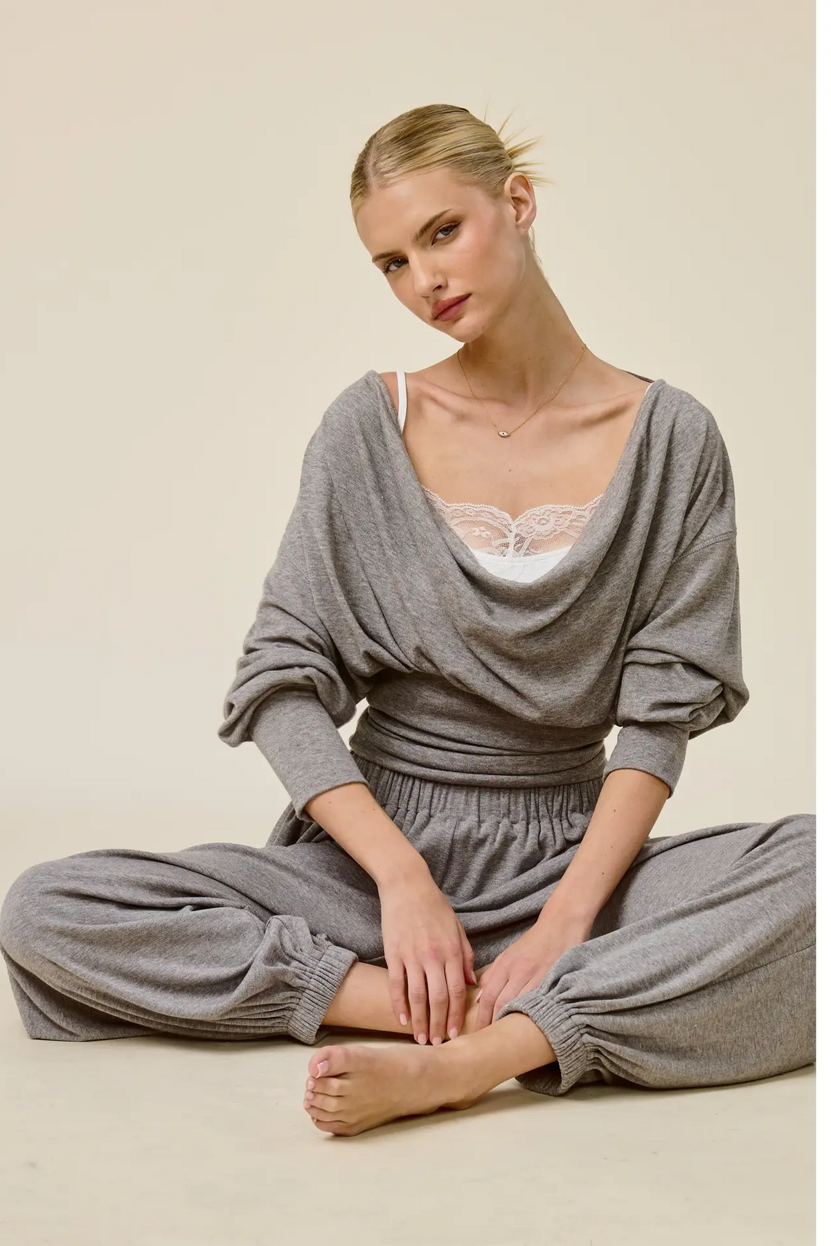 Reversible Open Back Cowl Top