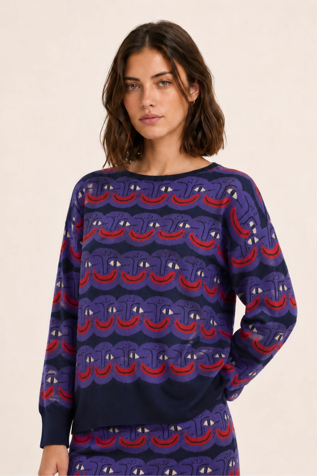 Faces Pullover Sweater