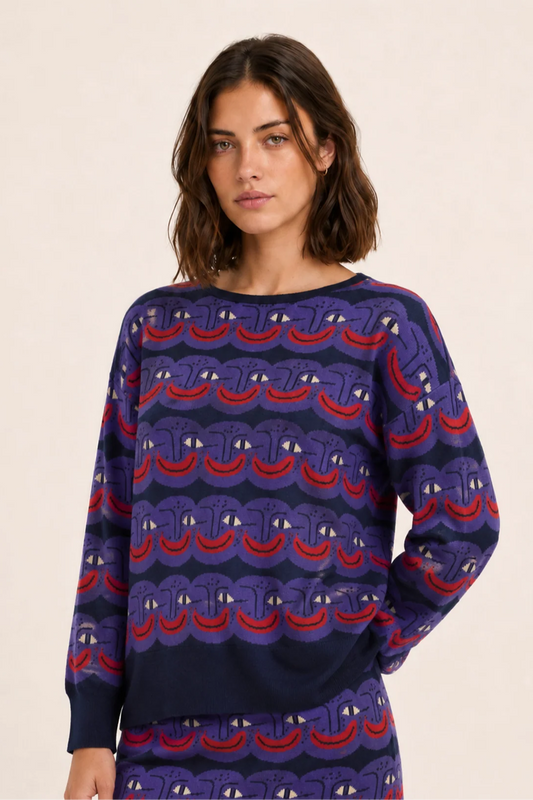 Faces Pullover Sweater